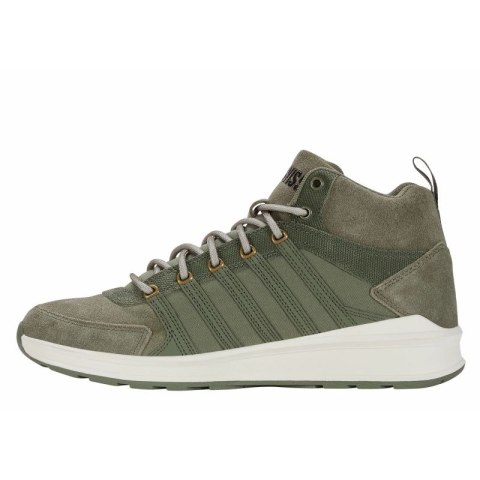 Buty skórzane męskie K-Swiss Vista Trainer MID WNT wysokie sneakersy zielone (07145-379-M)
