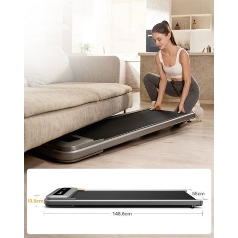 Bieżnia Urevo U1 Smart Walkingpad + Biurko regulowane elektrycznie TUCKANO czarny/orzech