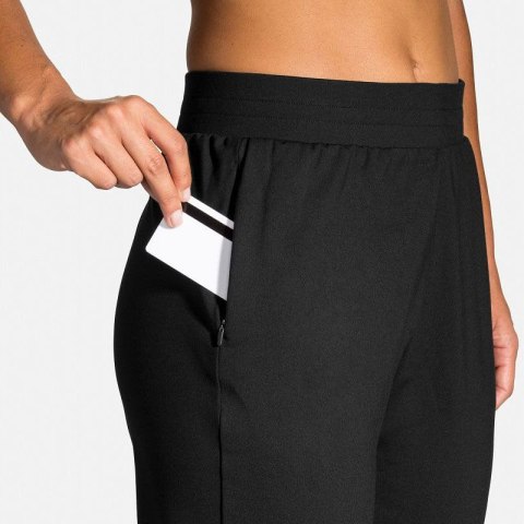 Momentum Thermal Pant damskie spodnie do biegania czarne Brooks