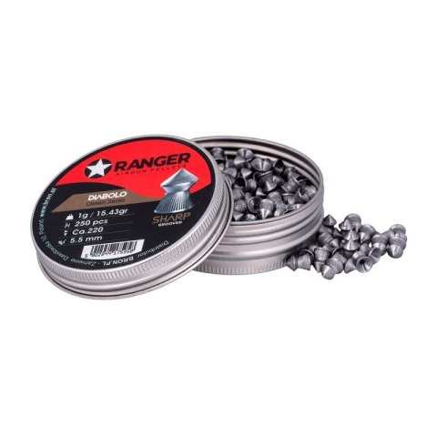 Śrut 5,5 mm RANGER Diabolo Classic Sharp Grooved szpic molet. 250 szt. 1,00 g