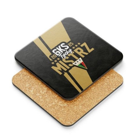 Kubek z podkładką GKS Tychy Mistrz Polski 2025 SREBGKS-KUBP-MIS Inny