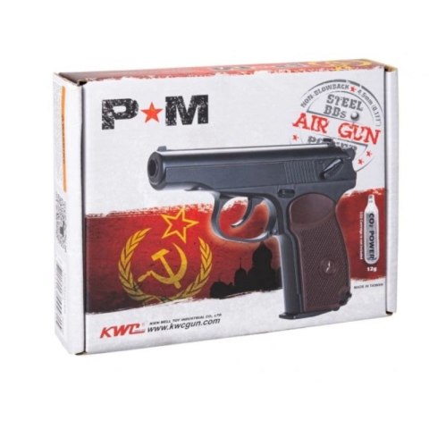 Wiatrówka pistolet RANGER PM FM KWC kal. 4,5 BBs 18 strz. FULL METAL CO2 (AAKCMD441AZB)