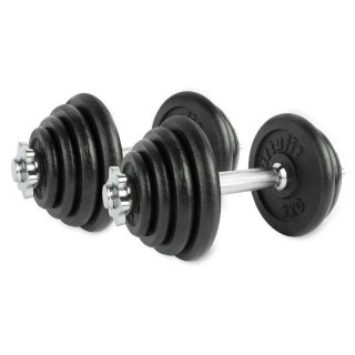 VIRTUFIT REGULOWANY ZESTAW HANTLI PRO - ZESTAW SZTANGI - ŻELIWO - 1 X 15 KG Virtufit