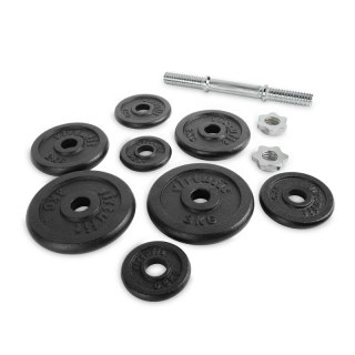 VIRTUFIT REGULOWANY ZESTAW HANTLI PRO - ZESTAW SZTANGI - ŻELIWO - 1 X 15 KG Virtufit