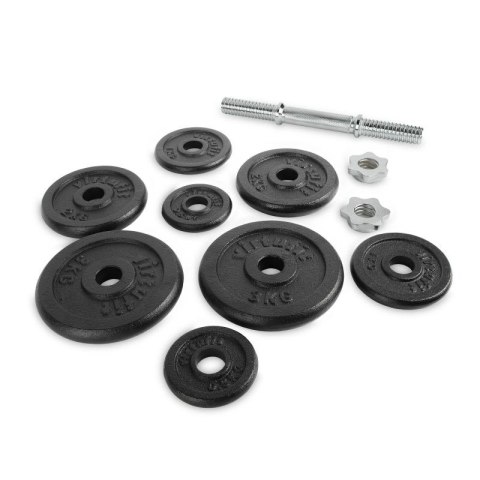 VIRTUFIT REGULOWANY ZESTAW HANTLI PRO - ZESTAW SZTANGI - ŻELIWO - 1 X 15 KG Virtufit