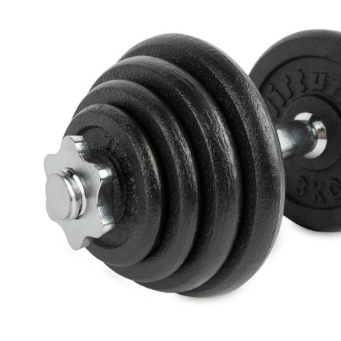 VIRTUFIT REGULOWANY ZESTAW HANTLI PRO - ZESTAW SZTANGI - ŻELIWO - 1 X 15 KG Virtufit