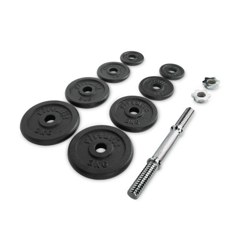 VIRTUFIT REGULOWANY ZESTAW HANTLI PRO - ZESTAW SZTANGI - ŻELIWO - 1 X 15 KG Virtufit