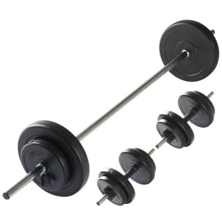 VIRTUFIT REGULOWANY ZESTAW SZTANGI - ZESTAW HANTLI - 30.5 KG - CZARNY Virtufit