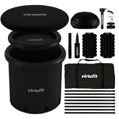 VIRTUFIT WANNA LODOWA XXL - 375 LITRÓW - ANTRACYT - Z AKCESORIAMI Virtufit