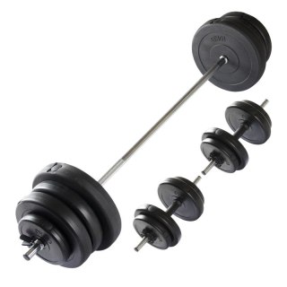 VIRTUFIT REGULOWANY ZESTAW SZTANGI - ZESTAW HANTLI - 60.5 KG - CZARNY Virtufit