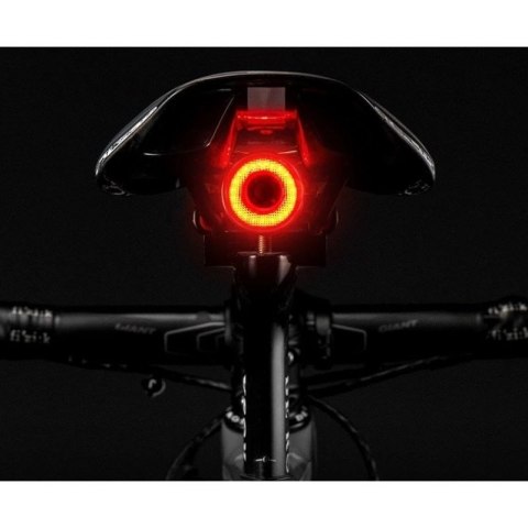 Lampka rowerowa Rockbros Q5 tylna z inteligentnym systemem stop - czarna
