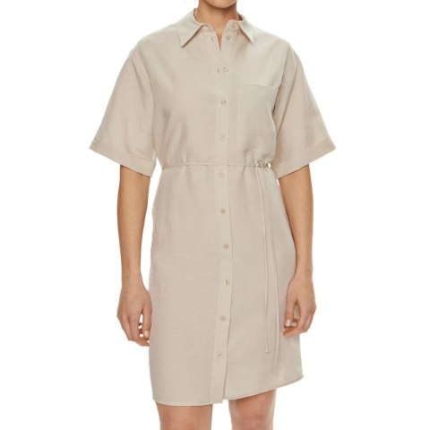 CALVIN KLEIN SUKIENKA KOSZULOWA LINEN BLEND