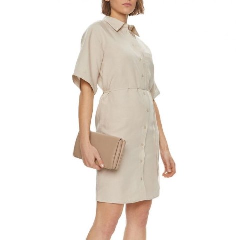 CALVIN KLEIN SUKIENKA KOSZULOWA LINEN BLEND