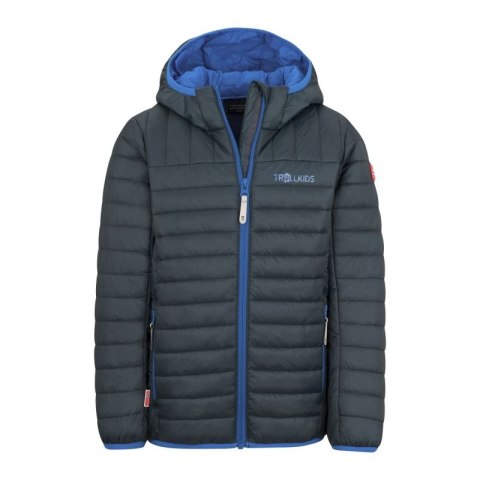 Kurtka ultralekka przejściowa dziecięca dla chłopca/dziewczynki Trollkids Kids Eikefjord Jacket dark navy/cobalt blue (463-110) Trollkids
