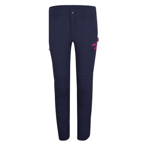 Spodnie zapinane na zamek dziecięce dla chłopca/dziewczynki Trollkids Kids Kjerag Zip-Off Pants navy/magenta (177-114) Trollkids