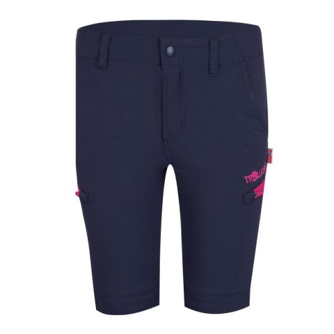 Spodnie zapinane na zamek dziecięce dla chłopca/dziewczynki Trollkids Kids Kjerag Zip-Off Pants navy/magenta (177-114) Trollkids