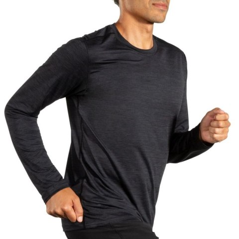 Koszulka do biegania męska Luxe Long Sleeve czarna Brooks