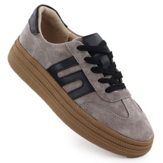 Półbuty zamszowe taupe Filippo W DP7114 PAW642 Filippo