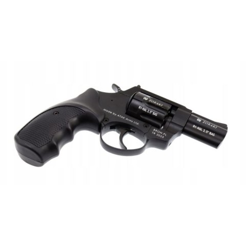 Rewolwer hukowy alarmowo sygnałowy ZORAKI R1-K6L BAS lufa 2,5" kal. .22 Long Blank czarny (R1256BMP-BAS)
