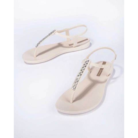 Ipanema Sandal Class sandały japonki damskie beżowe z cyrkoniami