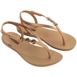 Ipanema Sandal Class sandały japonki damskie beżowe ze złotym
