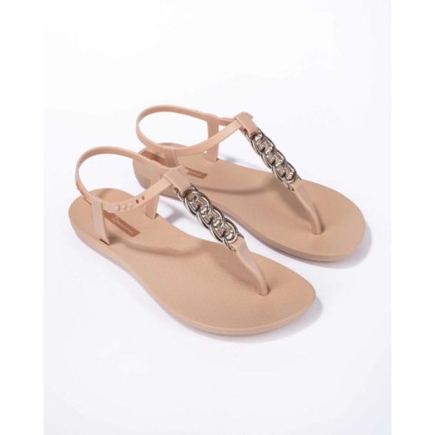 Ipanema Sandal Class sandały japonki damskie lekkie beżowe ze złotym
