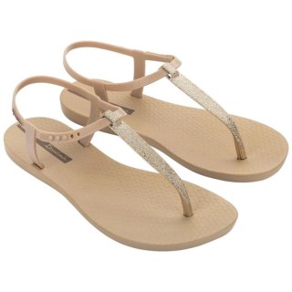 Ipanema Sandal Class sandały japonki damskie lekkie beżowe ze złotym