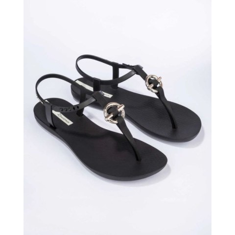 Ipanema Sandal Class sandały japonki damskie modne czarne ze złotym