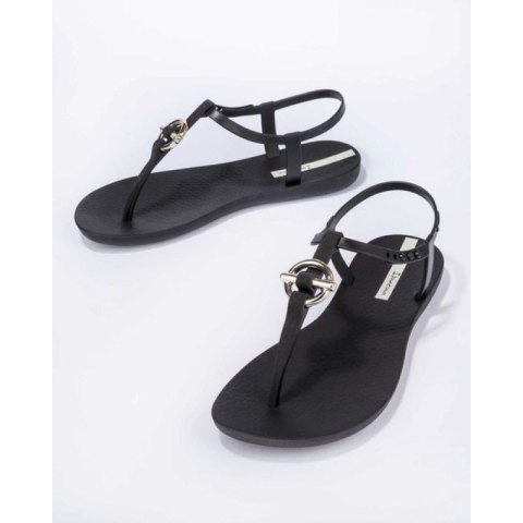 Ipanema Sandal Class sandały japonki damskie modne czarne ze złotym