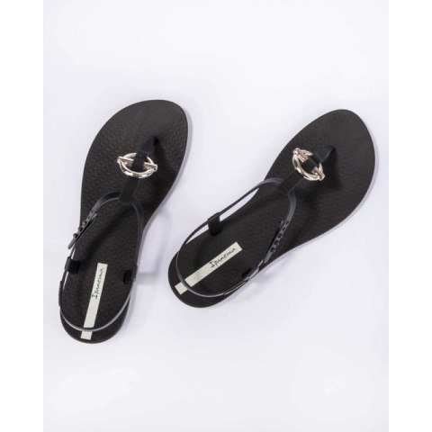 Ipanema Sandal Class sandały japonki damskie modne czarne ze złotym