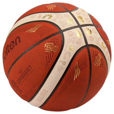 Piłka do koszykówki Molten Eurobasket 2025 Oficjalna piłka meczowa B7G5000-E5Z Molten