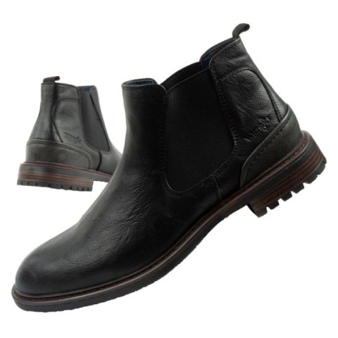 Wrangler Randy buty męskie sztyblety botki eleganckie modne wsuwane czarne