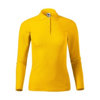 Koszulka polo damska Pique Polo LS (żółty)