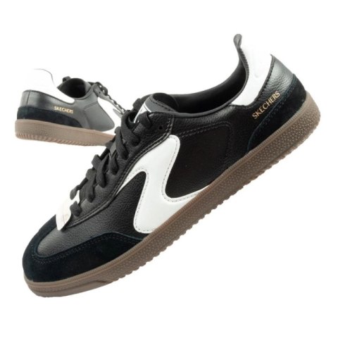Skechers Kickoff buty sportowe damskie sneakersy czarne skórzane Skechers