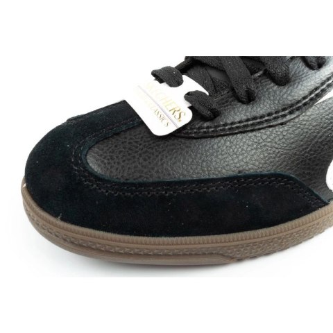 Skechers Kickoff buty sportowe damskie sneakersy czarne skórzane Skechers