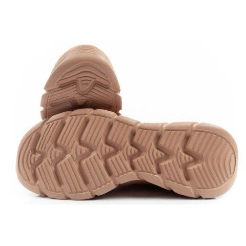 Skechers buty zimowe damskie botki za kostkę ocieplane skórzane brązowe Skechers