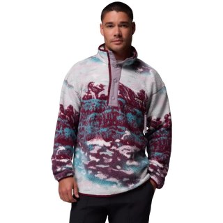 Columbia Helvetia II Printed Half Snap Fleece 2098461624 Bordowe L Columbia