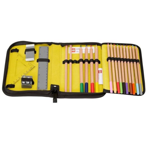 LEGO Bricks Pencil Case With Content 20085-2511 Czarne One size