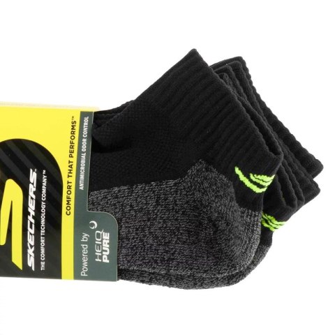 Skechers 3pk Mens 1/2 Terry Q-Black Socks S114981-HBLK Czarne 41-46 Skechers