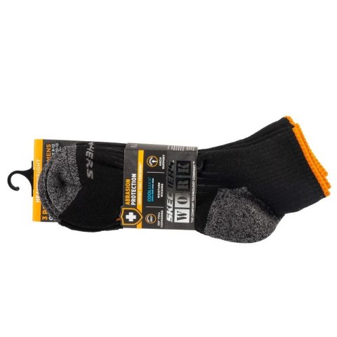 Skechers 3pk Mens Work Qtr Socks S115423-BLK Czarne 41-46 Skechers