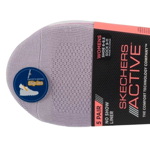 Skechers 5pk Microfiber Liner Socks S113836-PRLV Fioletowe 36-40 Skechers