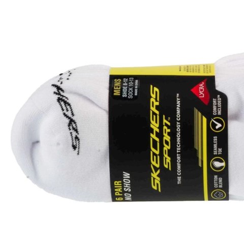 Skechers 6pk Men Mn Cotton Nshw Socks S117809-WHT Białe 41-46 Skechers