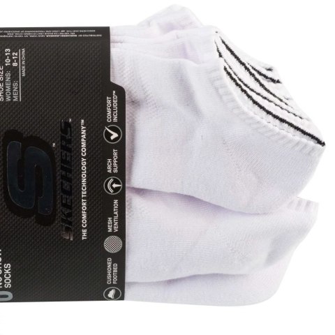 Skechers 6pk Unisex 1/2 Terry Crew Socks S118210-WHT Białe 41-46 Skechers