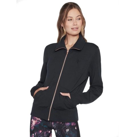 Skechers Hoodless Hoodie Skechcloud Jacket WJA288-BLK Czarne L Skechers