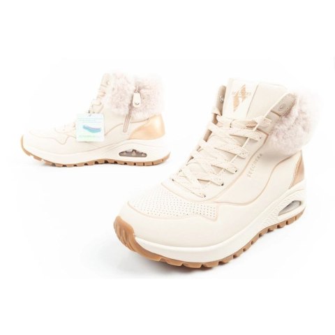 Skechers Uno Rugged buty sportowe damskie botki ocieplane zimowe beżowe Skechers