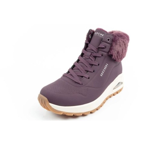 Skechers Uno Rugged buty sportowe damskie botki ocieplane zimowe fioletowe Skechers