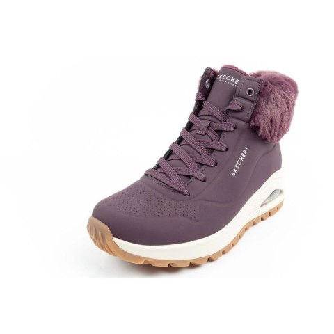 Skechers Uno Rugged buty sportowe damskie botki ocieplane zimowe fioletowe Skechers