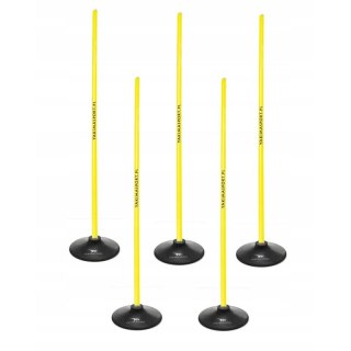 Tor przeszkód slalomowy 160cm laski + podstawa 1,5kg Żółty 100865 Yakimasport