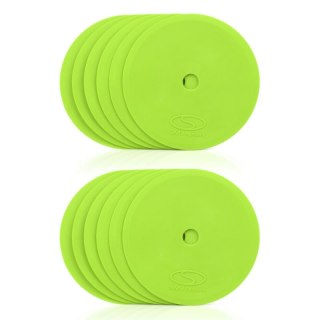 Płaskie znaczniki pola - okrągłe 15 cm - 12x zielony SMJ sport ZPO-G