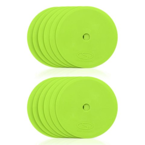 Płaskie znaczniki pola - okrągłe 15 cm - 12x zielony SMJ sport ZPO-G